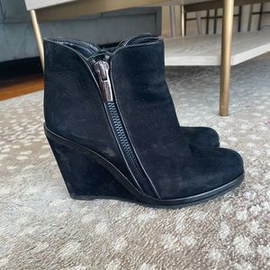 Black Vince Camuto wedge boots